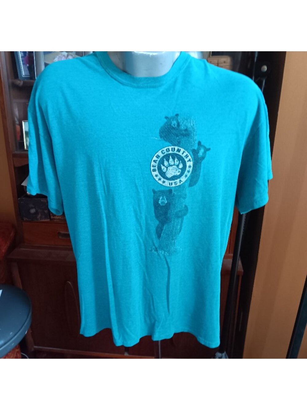 Bear Country Vintage T-Shirt Large Y2K Nature USA Graphic T-Shirt M Blue Cotton